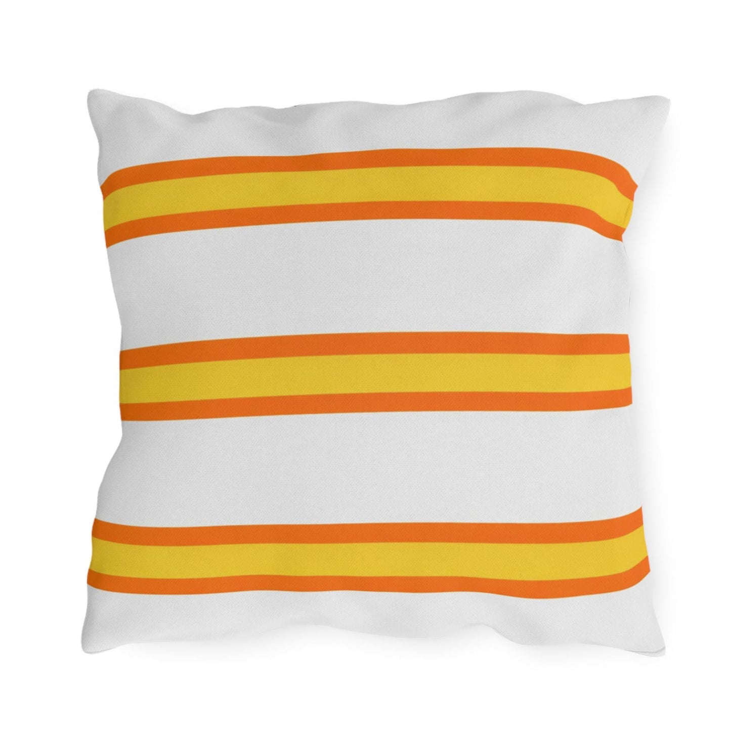 Spring Summer Stripe Outdoor Pillow | Square Patio Cushion, Coastal Cabana