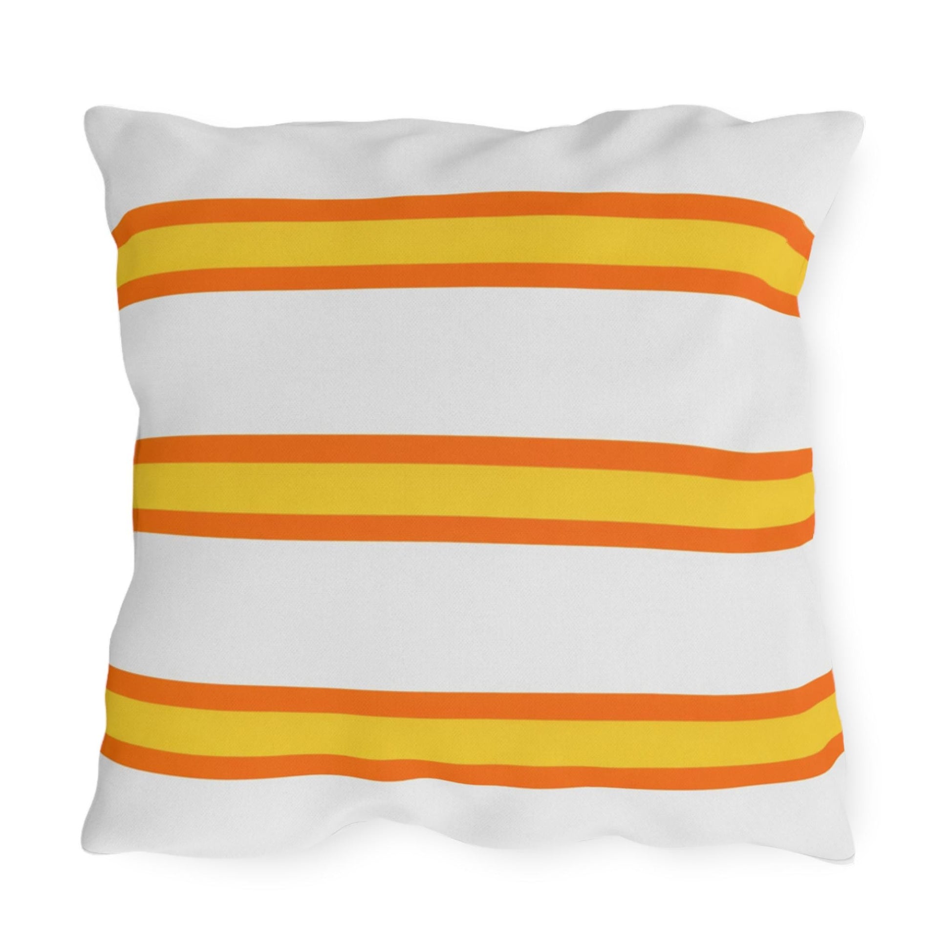 Spring Summer Stripe Outdoor Pillow | Square Patio Cushion, Coastal Cabana