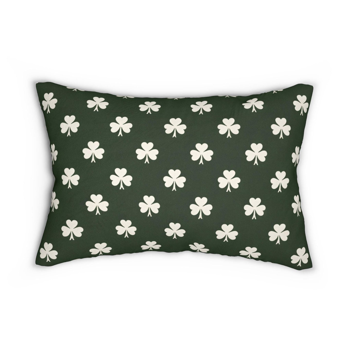 Shamrocks Throw Lumbar Pillow. Great for Saint Patrick Day. Lucky Pillow