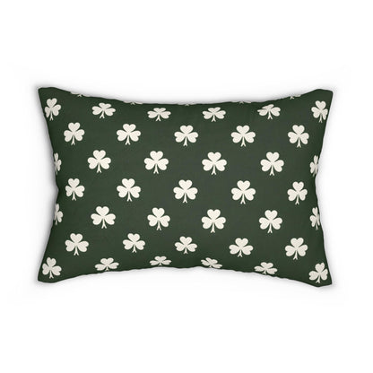 Shamrocks Throw Lumbar Pillow. Great for Saint Patrick Day. Lucky Pillow