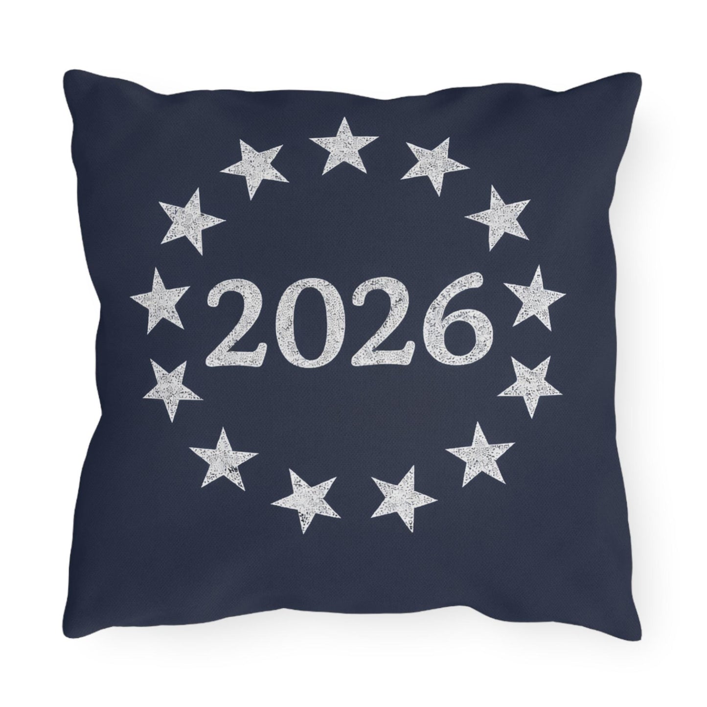 Betsy Ross 13-Star Flag Outdoor Pillow | Patriotic Americana Poolside Throw