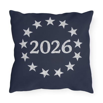 Betsy Ross 13-Star Flag Outdoor Pillow | Patriotic Americana Poolside Throw