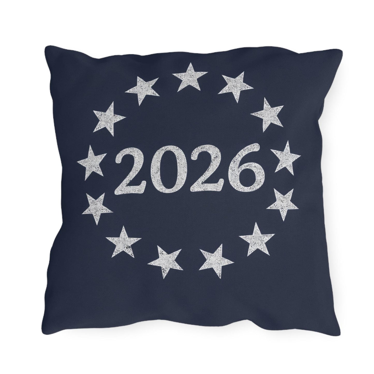 Betsy Ross 13-Star Flag Outdoor Pillow | Patriotic Americana Poolside Throw