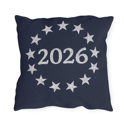 Betsy Ross 13-Star Flag Outdoor Pillow | Patriotic Americana Poolside Throw