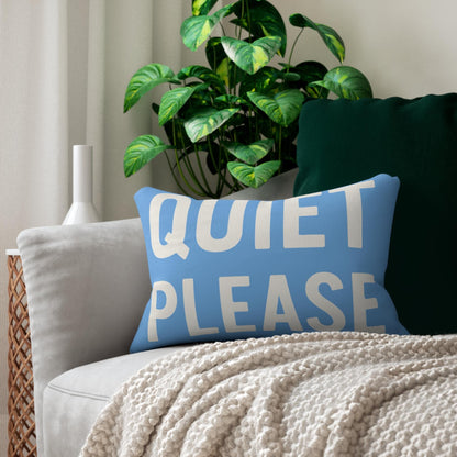 Boy Golf Decor Lumbar Blue Pillow, Quiet Please on front Golf Sign pillow and Quiet Please on back of pillow, Man Cave Decor, Funny Pillow