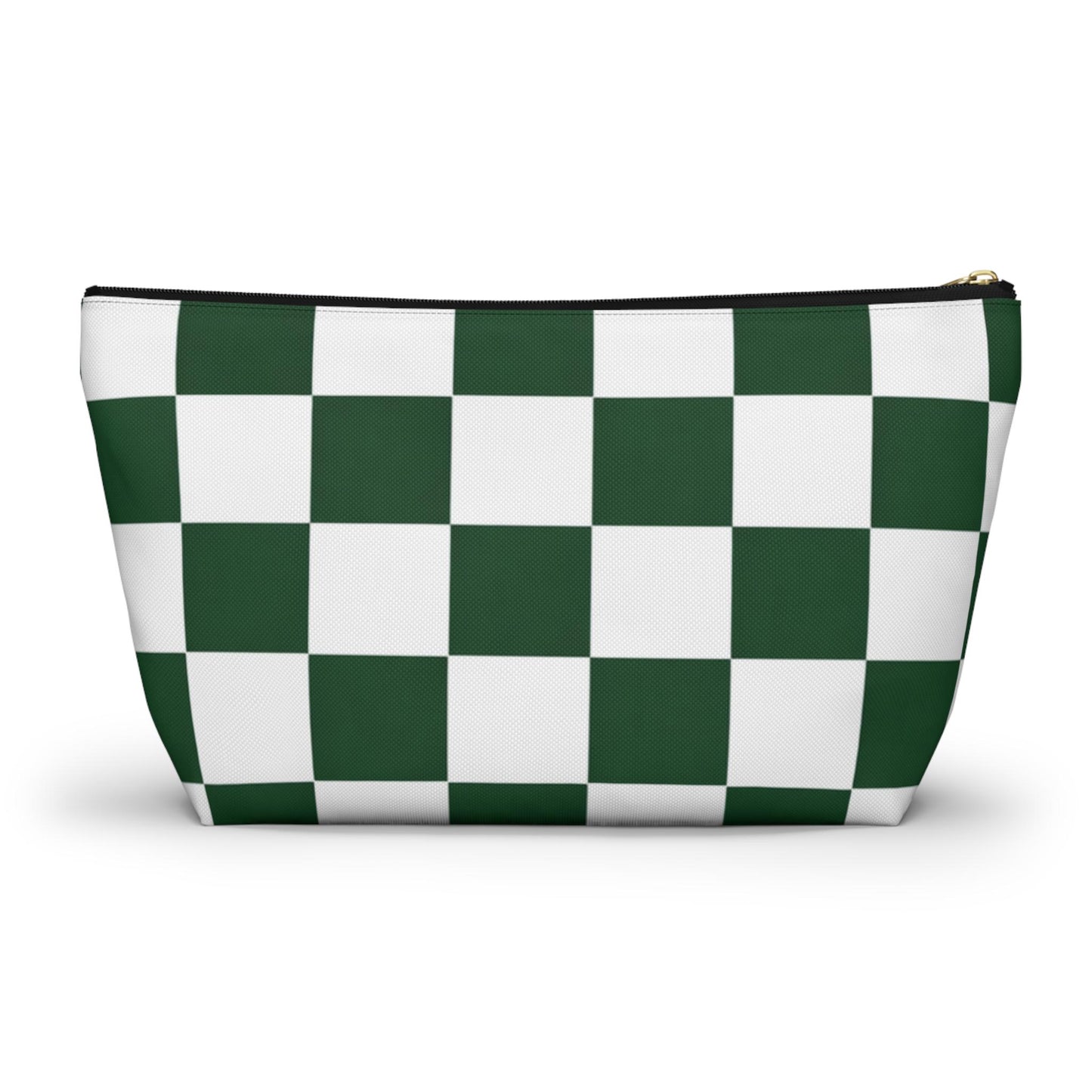 Green White Checkerboard Accessory Pouch