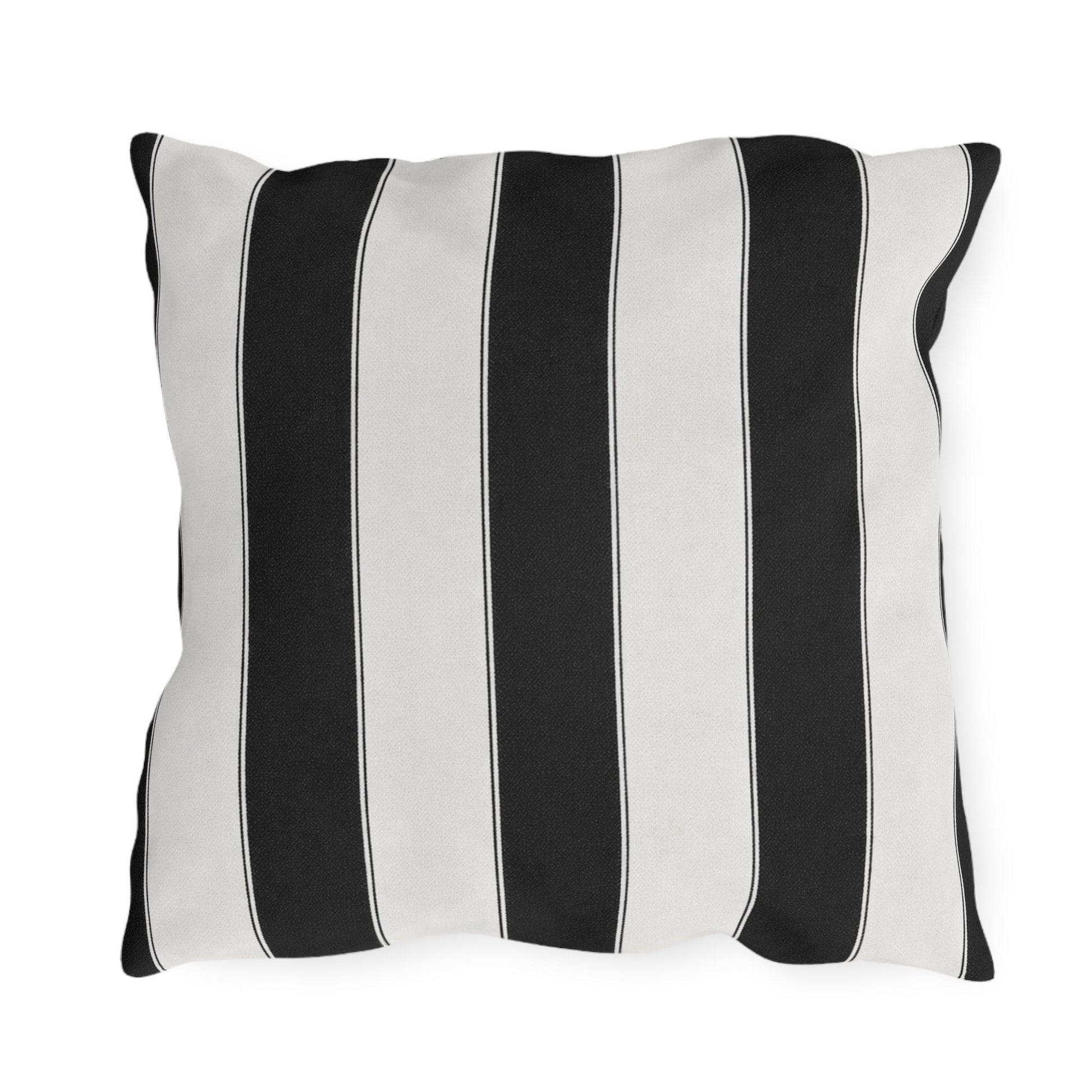 Cabana Stripe Poolside Resort Pillow | Outdoor Pillows | Coastal Patio Cushion