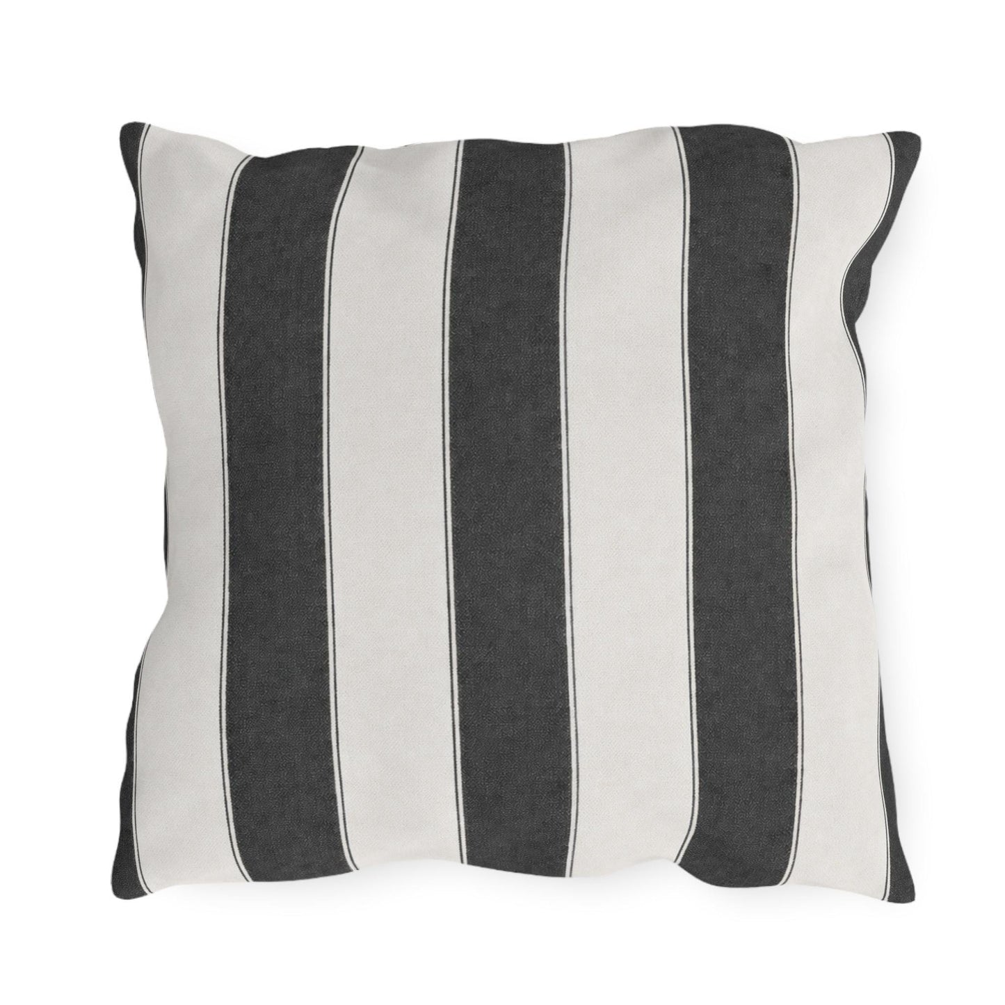 Cabana Charcoal Stripe Poolside Resort Pillow | Outdoor Pillows | Coastal Patio Cushion