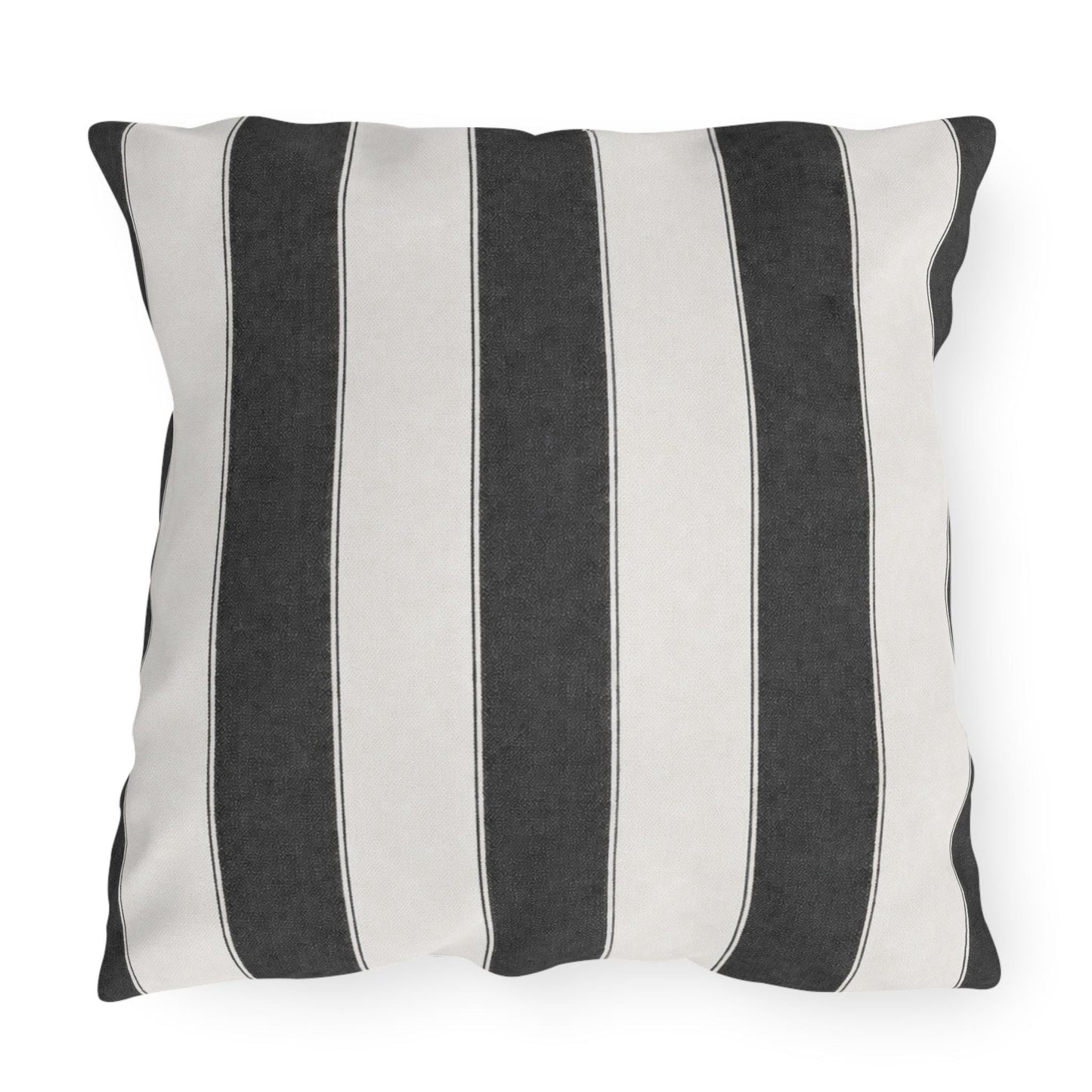 Cabana Charcoal Stripe Poolside Resort Pillow | Outdoor Pillows | Coastal Patio Cushion