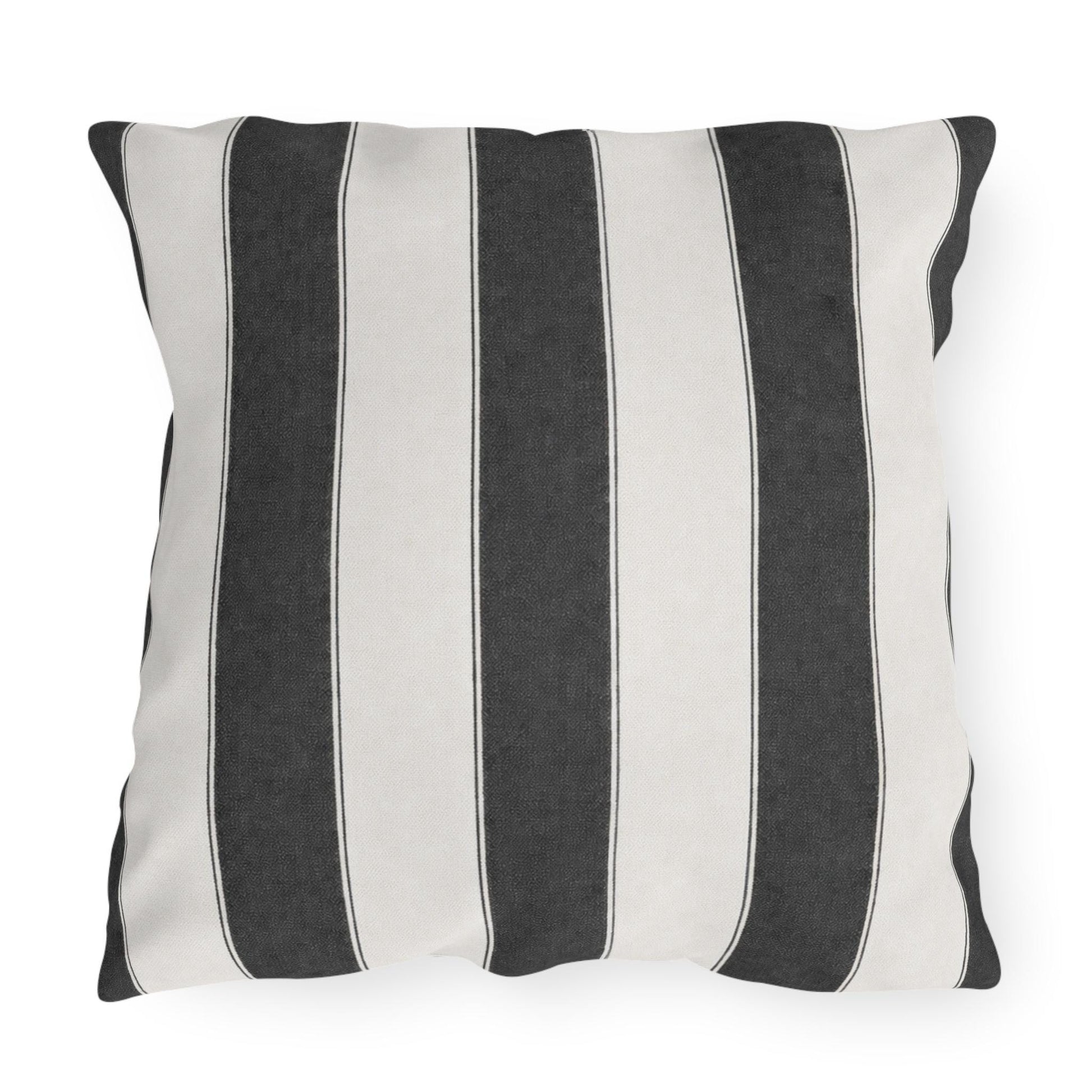 Cabana Charcoal Stripe Poolside Resort Pillow | Outdoor Pillows | Coastal Patio Cushion