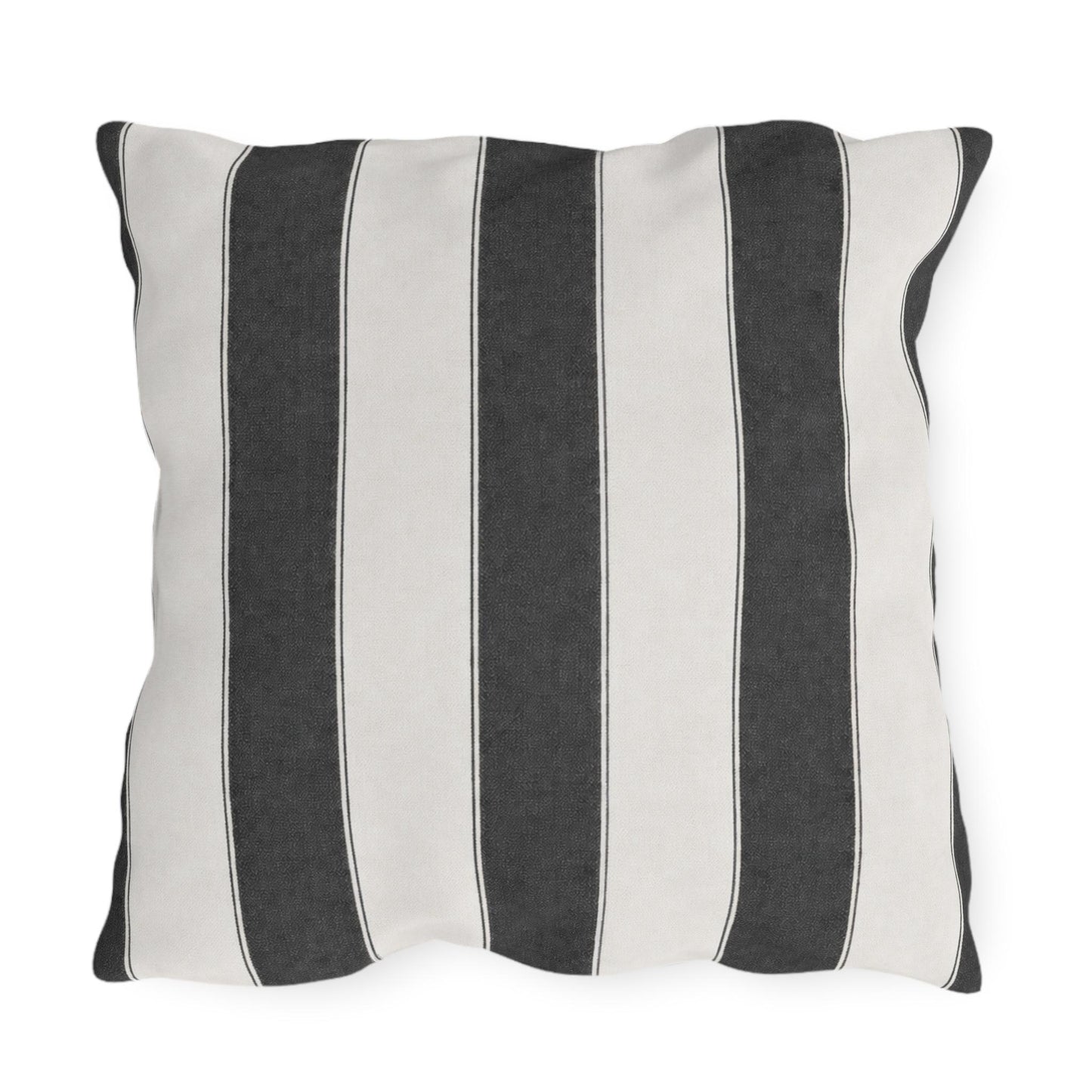 Cabana Charcoal Stripe Poolside Resort Pillow | Outdoor Pillows | Coastal Patio Cushion