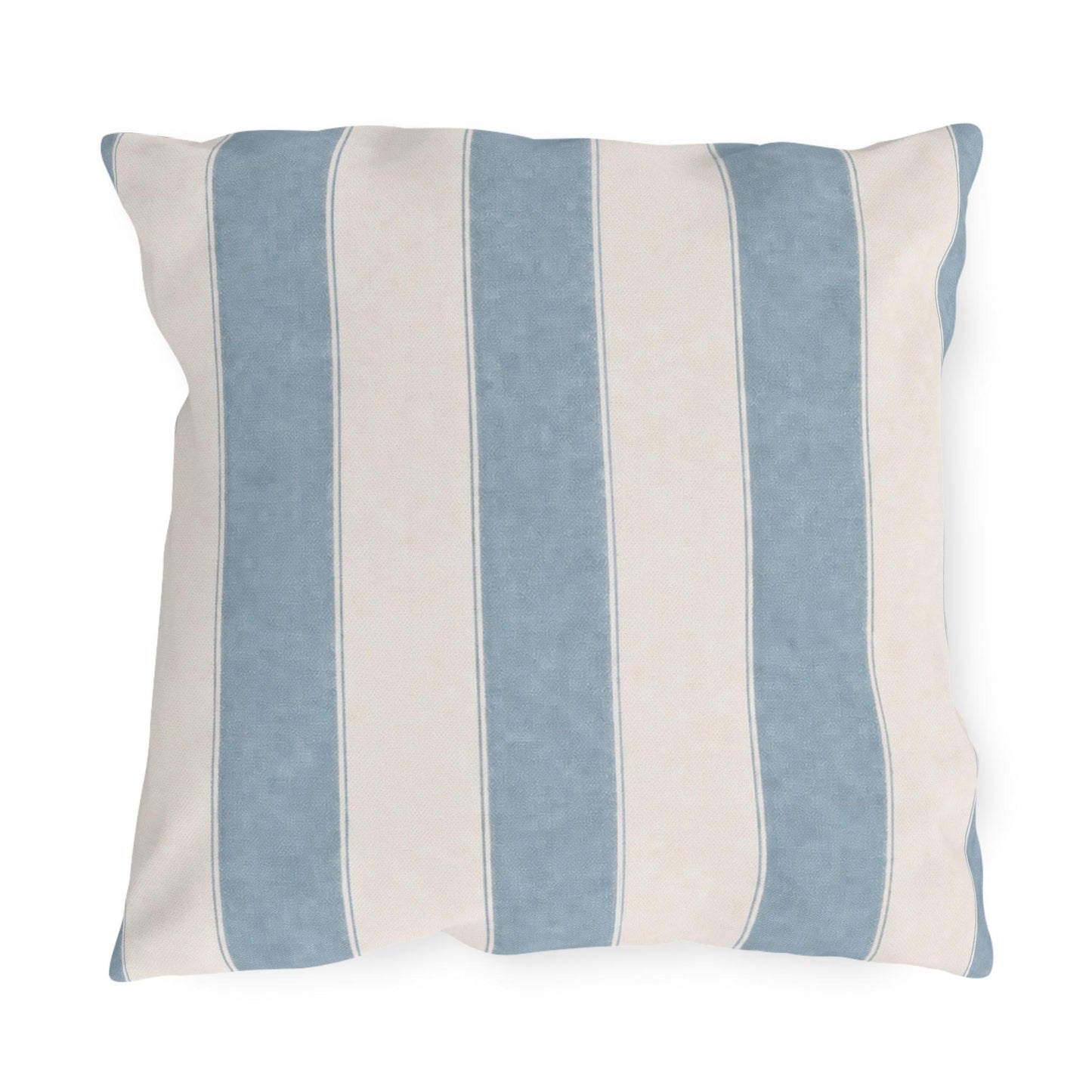 Cabana Spa Blue Stripe Poolside Resort Pillow | Outdoor Pillows | Coastal Patio Cushion