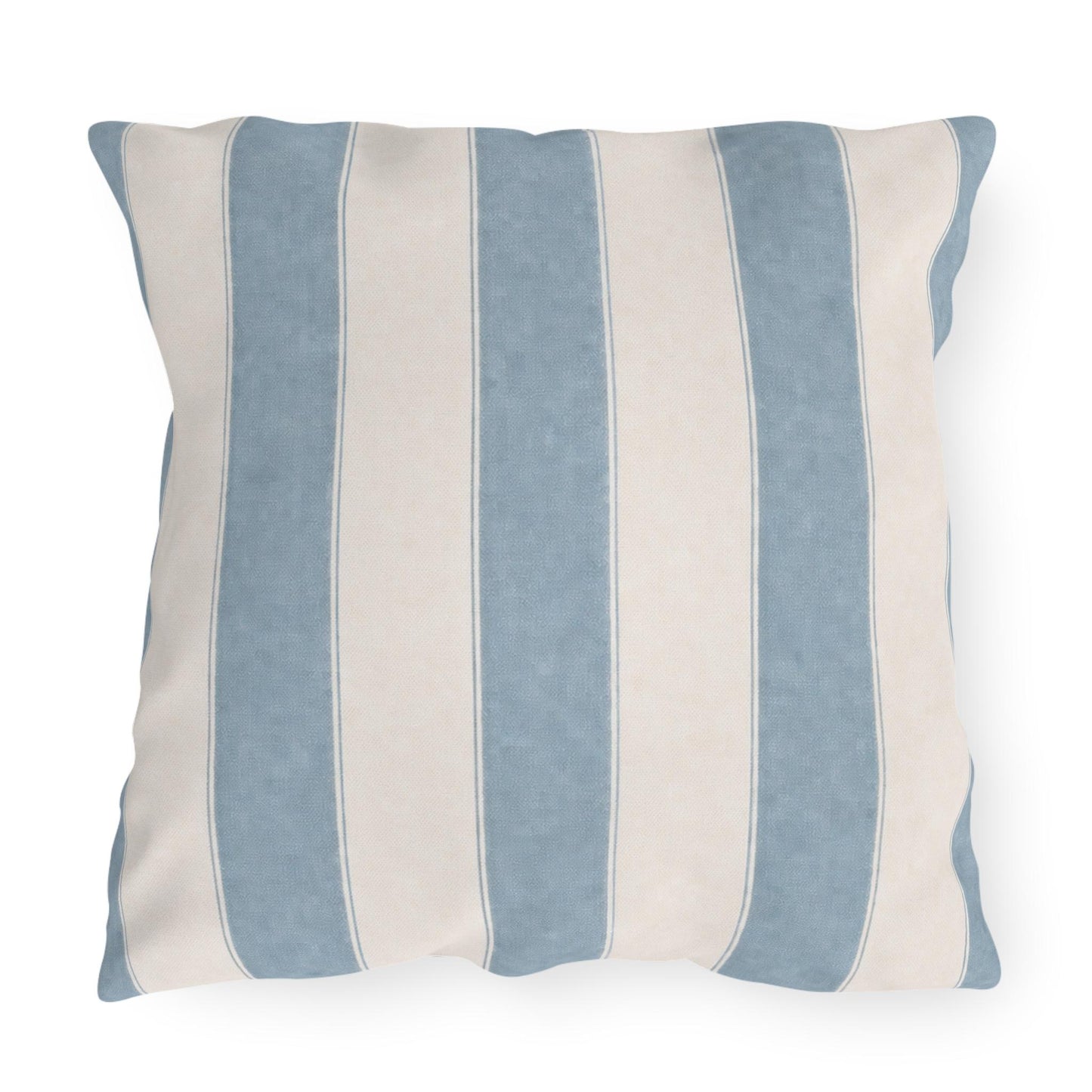 Cabana Spa Blue Stripe Poolside Resort Pillow | Outdoor Pillows | Coastal Patio Cushion