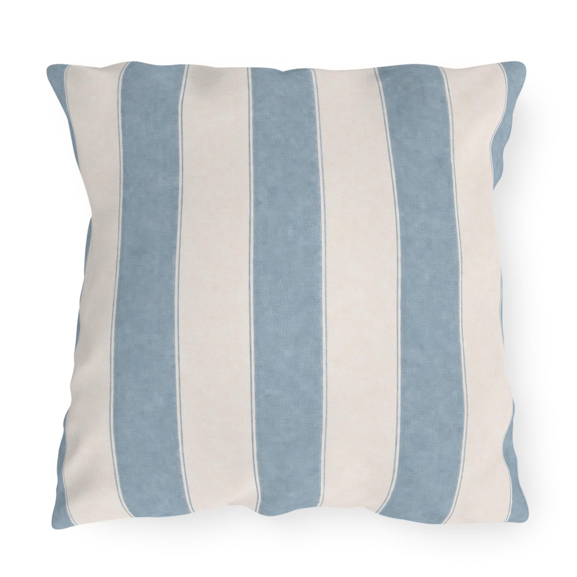 Cabana Spa Blue Stripe Poolside Resort Pillow | Outdoor Pillows | Coastal Patio Cushion