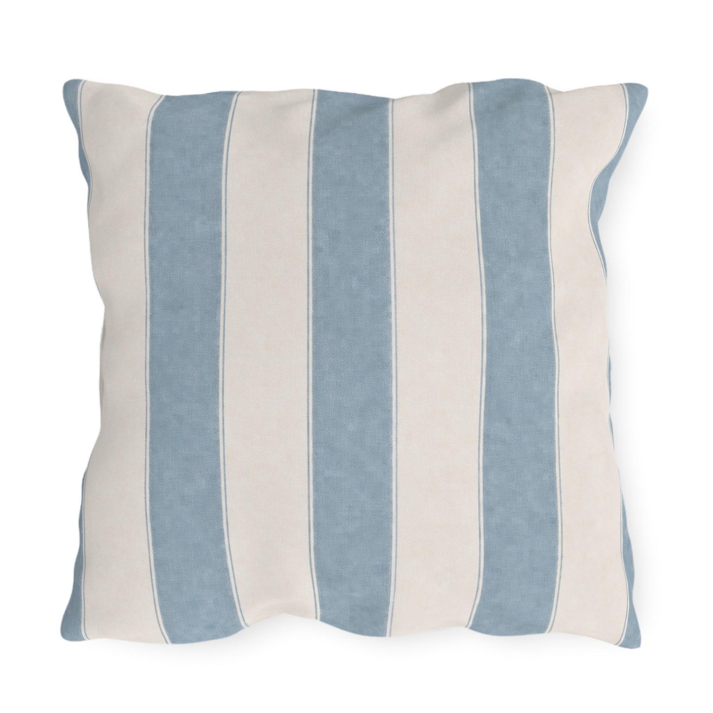 Cabana Spa Blue Stripe Poolside Resort Pillow | Outdoor Pillows | Coastal Patio Cushion