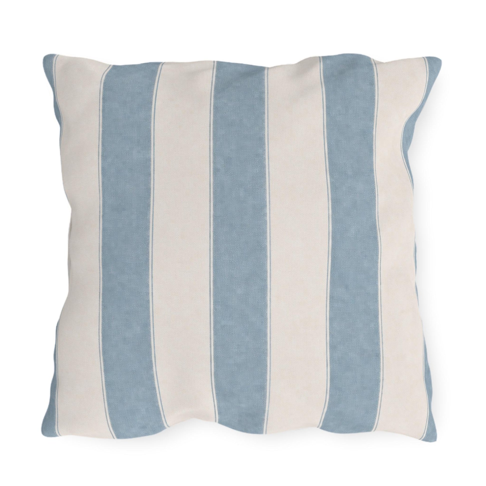 Cabana Spa Blue Stripe Poolside Resort Pillow | Outdoor Pillows | Coastal Patio Cushion