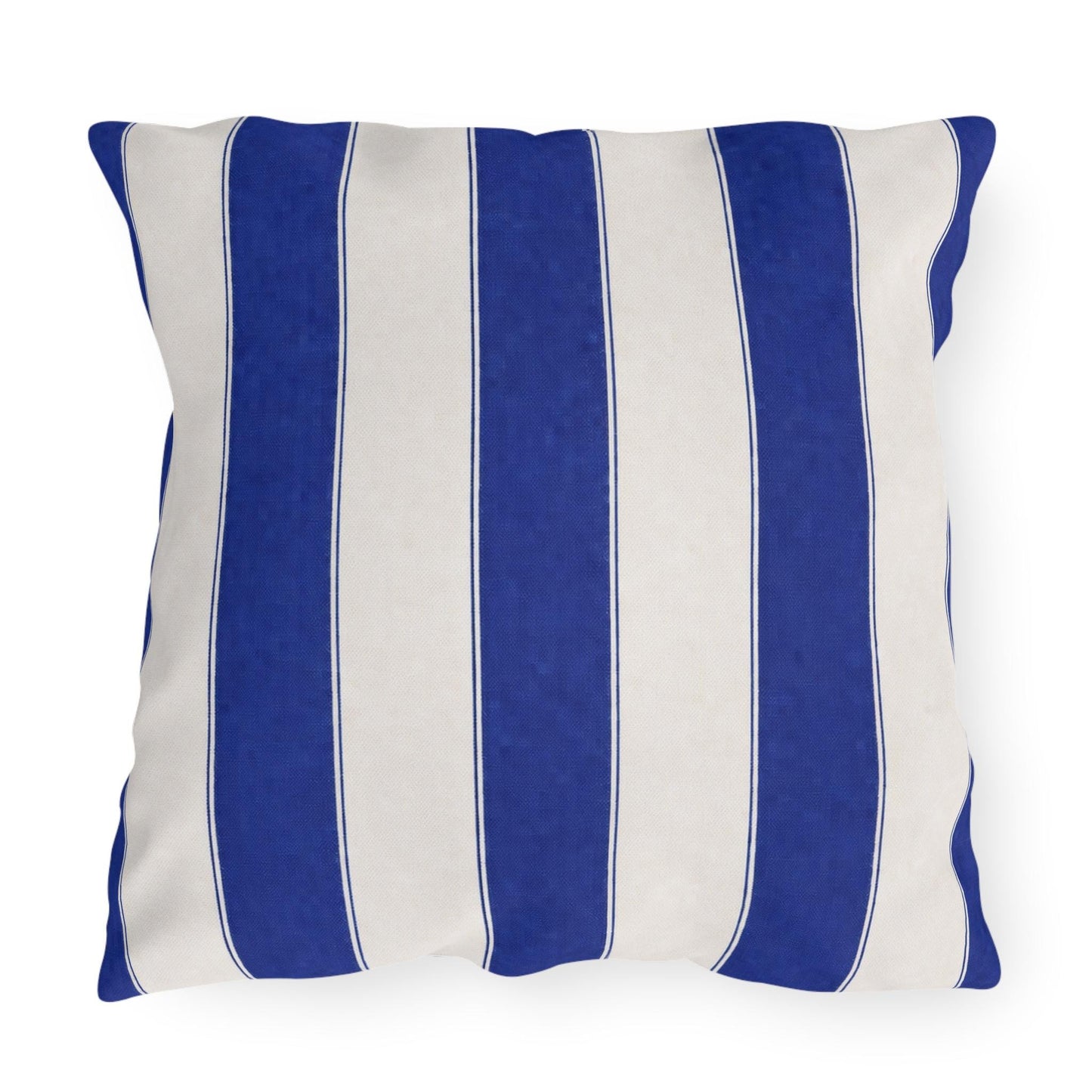 Cabana Royal Blue Stripe Poolside Resort Pillow | Outdoor Pillows | Coastal Patio Cushion