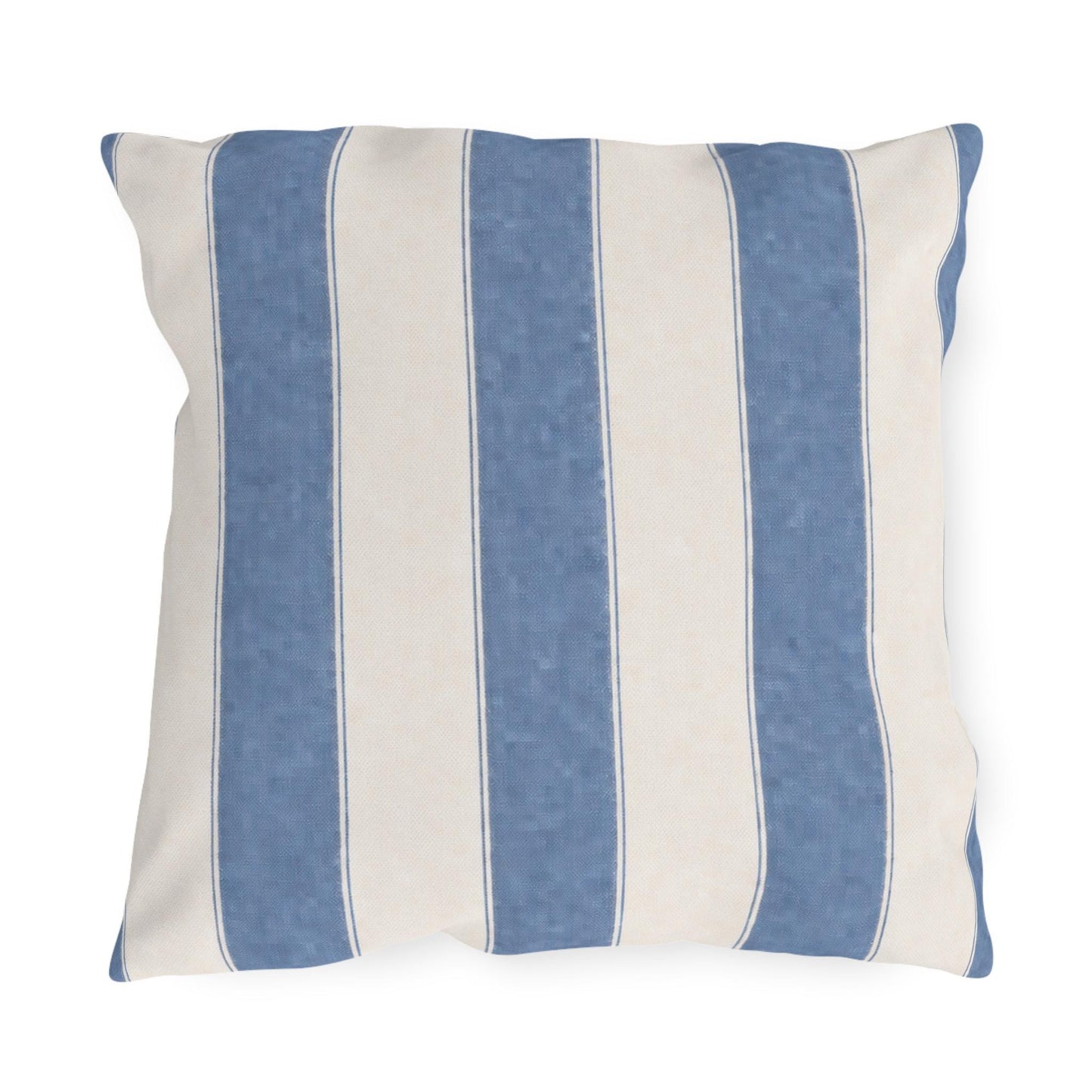 Cabana Coastal Blue Stripe Poolside Resort Pillow | Outdoor Pillows | Coastal Patio Cushion