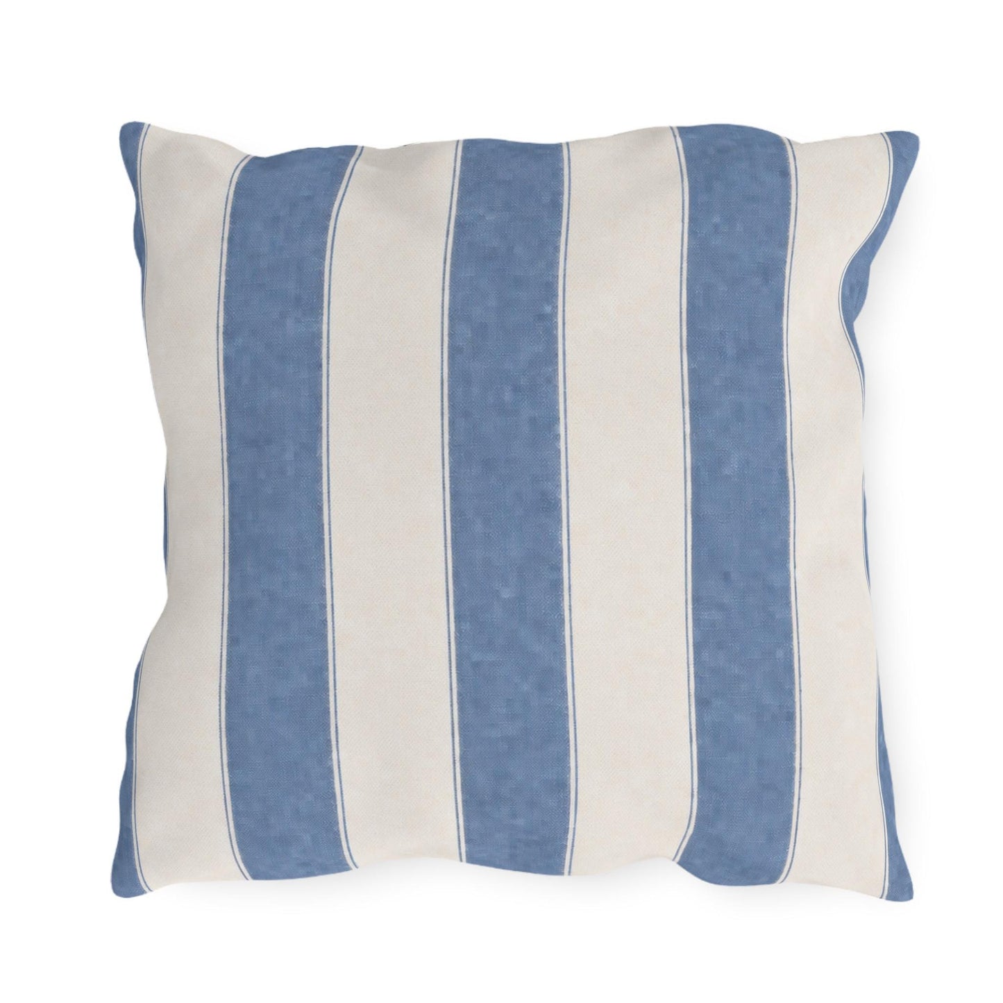 Cabana Coastal Blue Stripe Poolside Resort Pillow | Outdoor Pillows | Coastal Patio Cushion