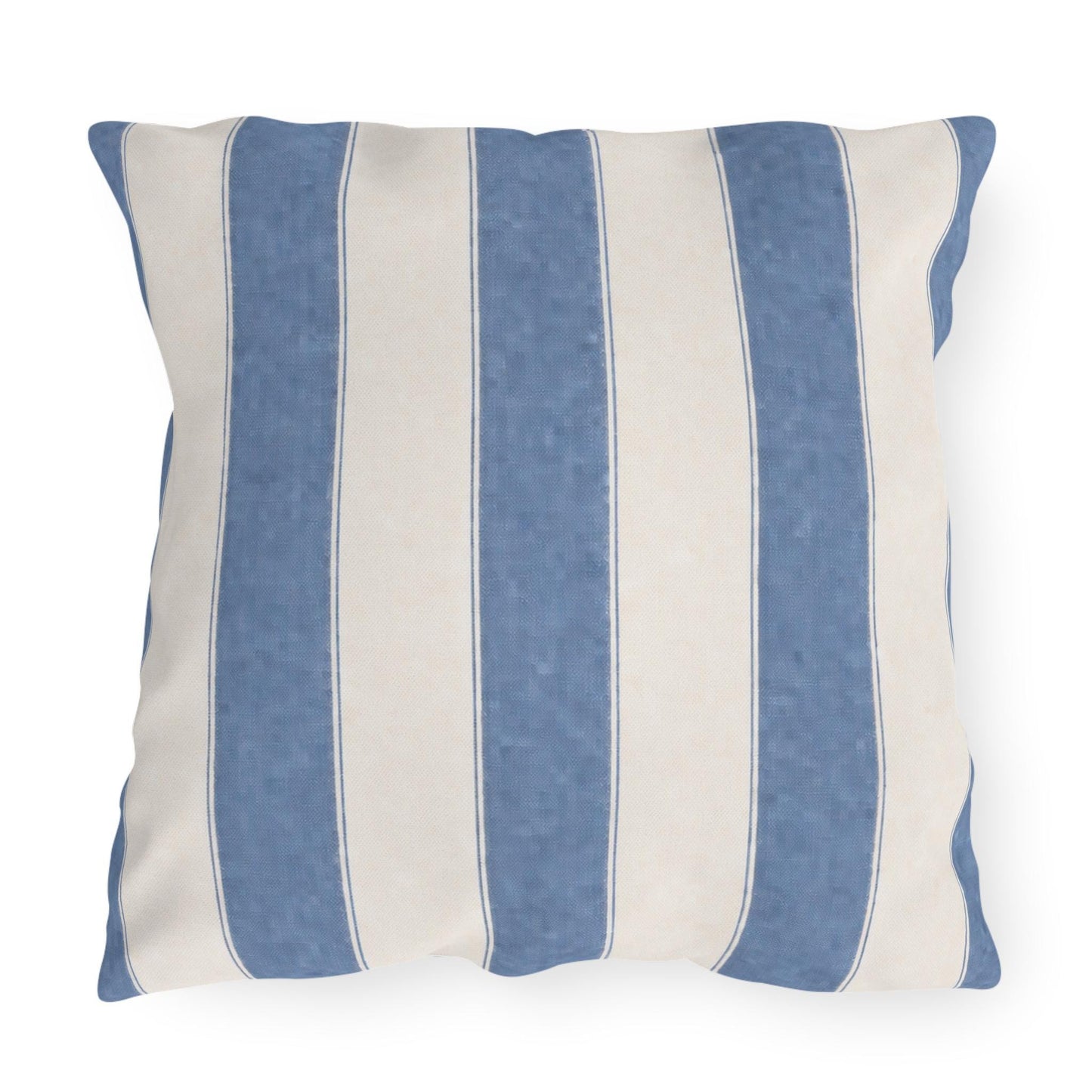 Cabana Coastal Blue Stripe Poolside Resort Pillow | Outdoor Pillows | Coastal Patio Cushion