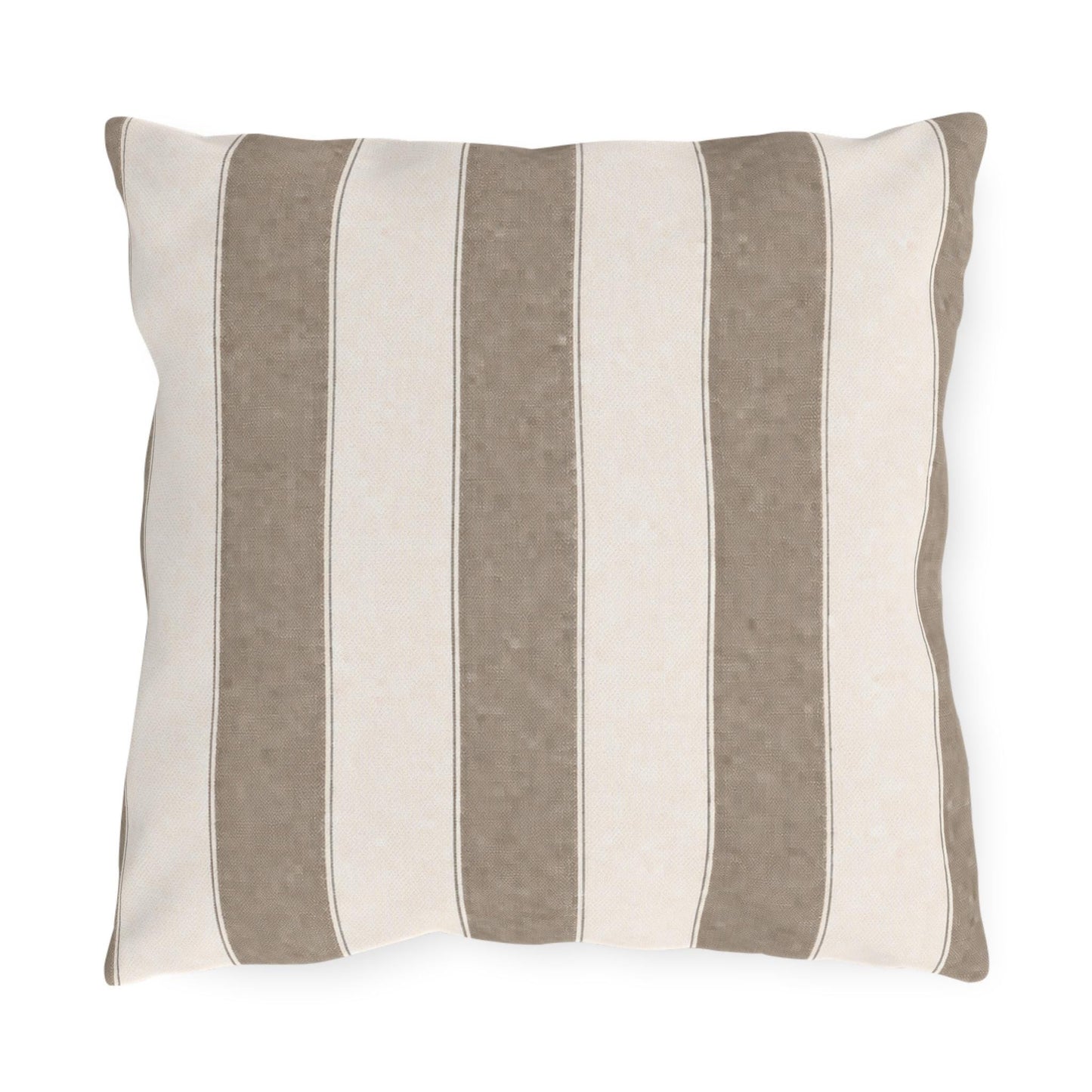 Cabana Driftwood Gray Stripe Poolside Resort Pillow | Outdoor Pillows | Coastal Patio Cushion