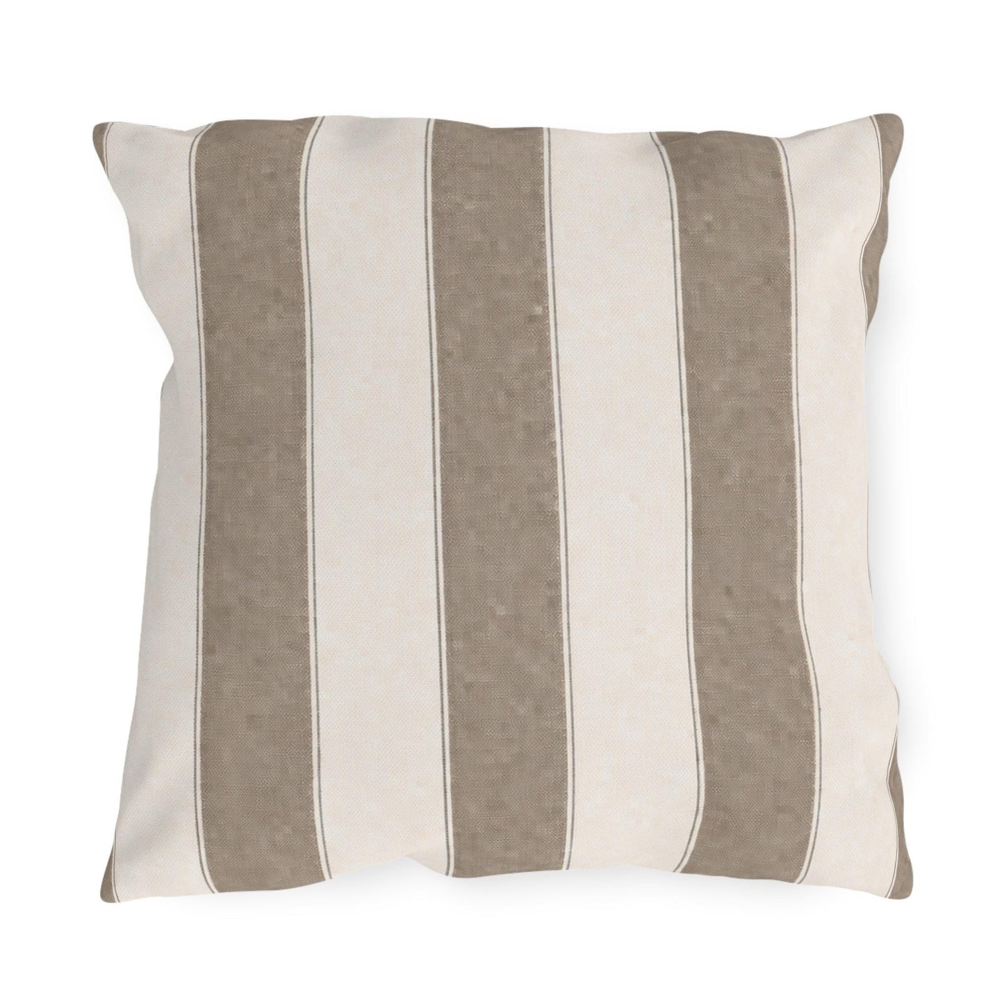 Cabana Driftwood Gray Stripe Poolside Resort Pillow | Outdoor Pillows | Coastal Patio Cushion