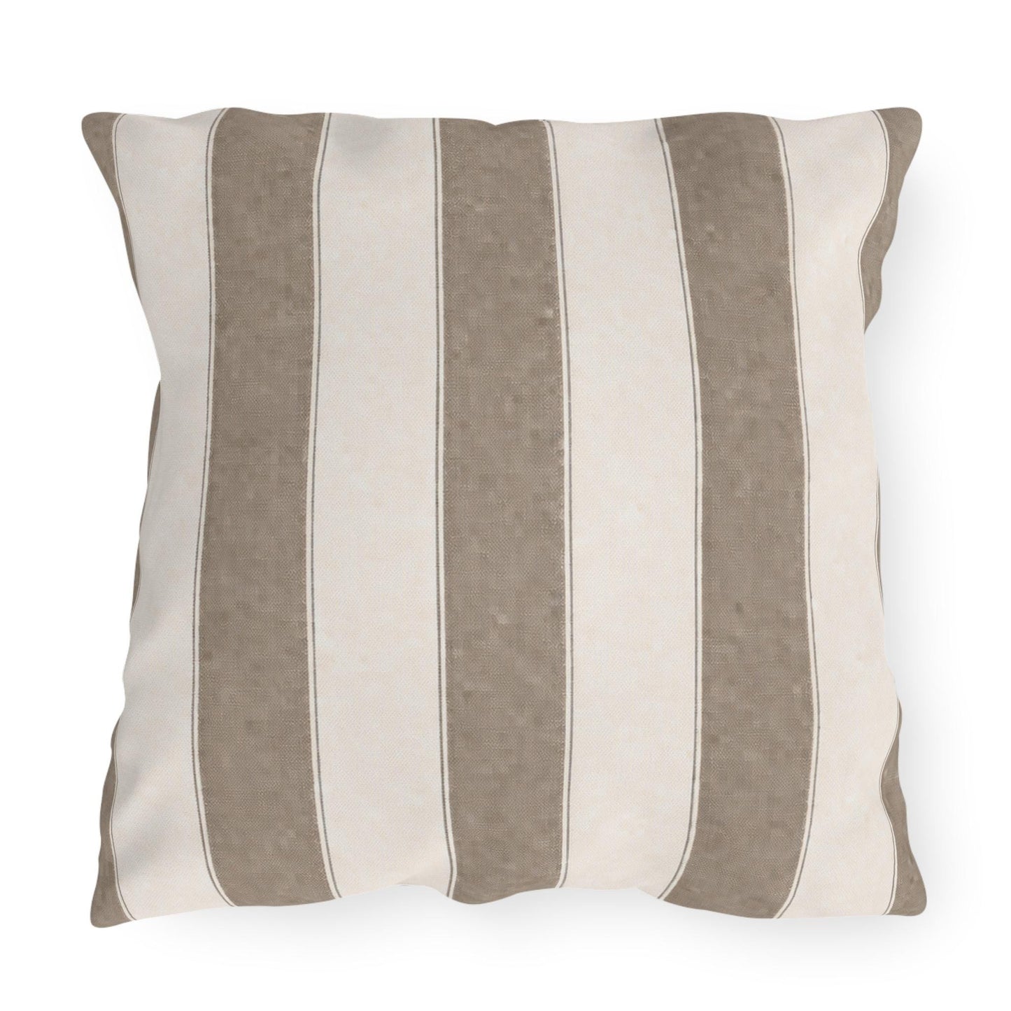 Cabana Driftwood Gray Stripe Poolside Resort Pillow | Outdoor Pillows | Coastal Patio Cushion