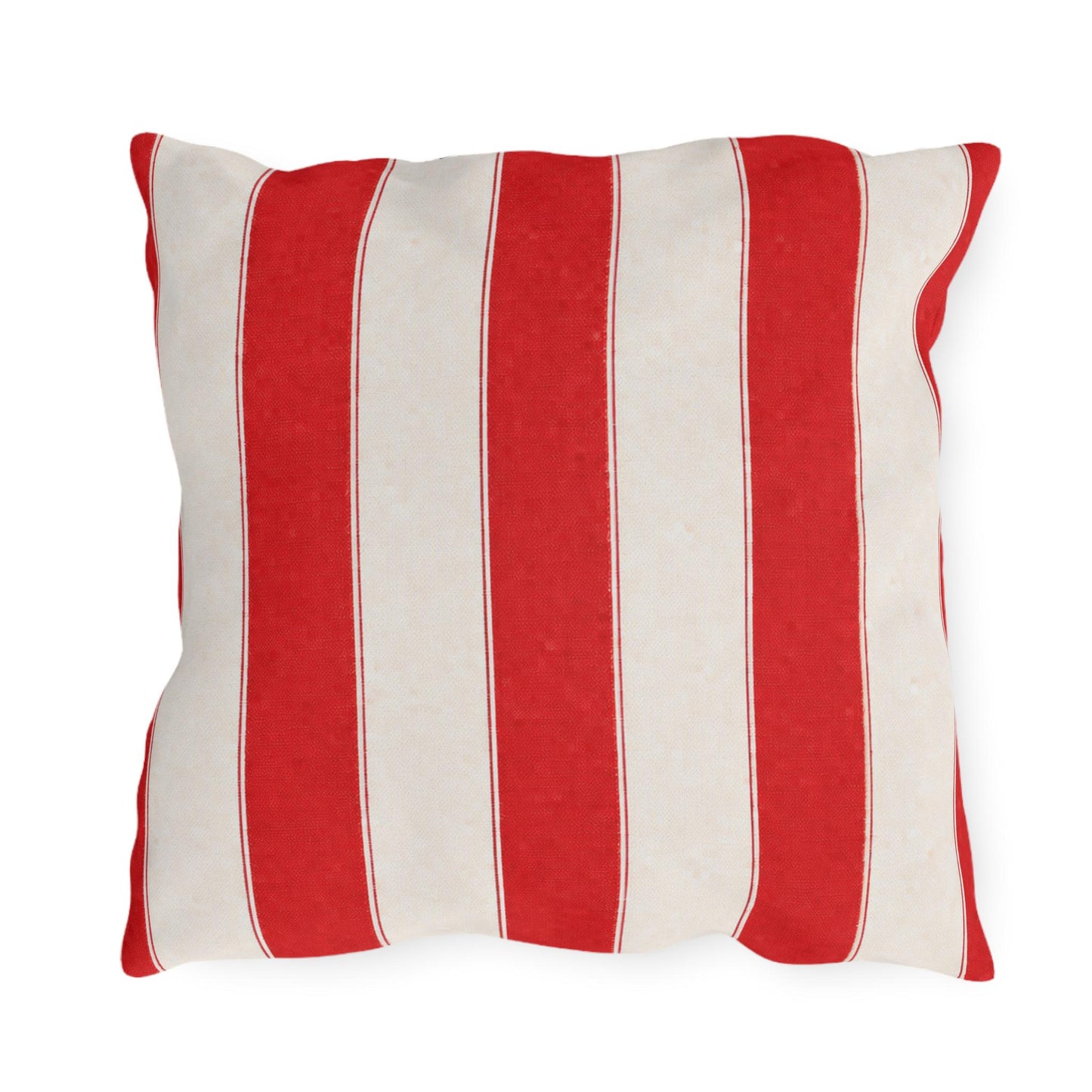 Cabana Forest Red Stripe Poolside Resort Pillow | Outdoor Pillows | Coastal Patio Cushion