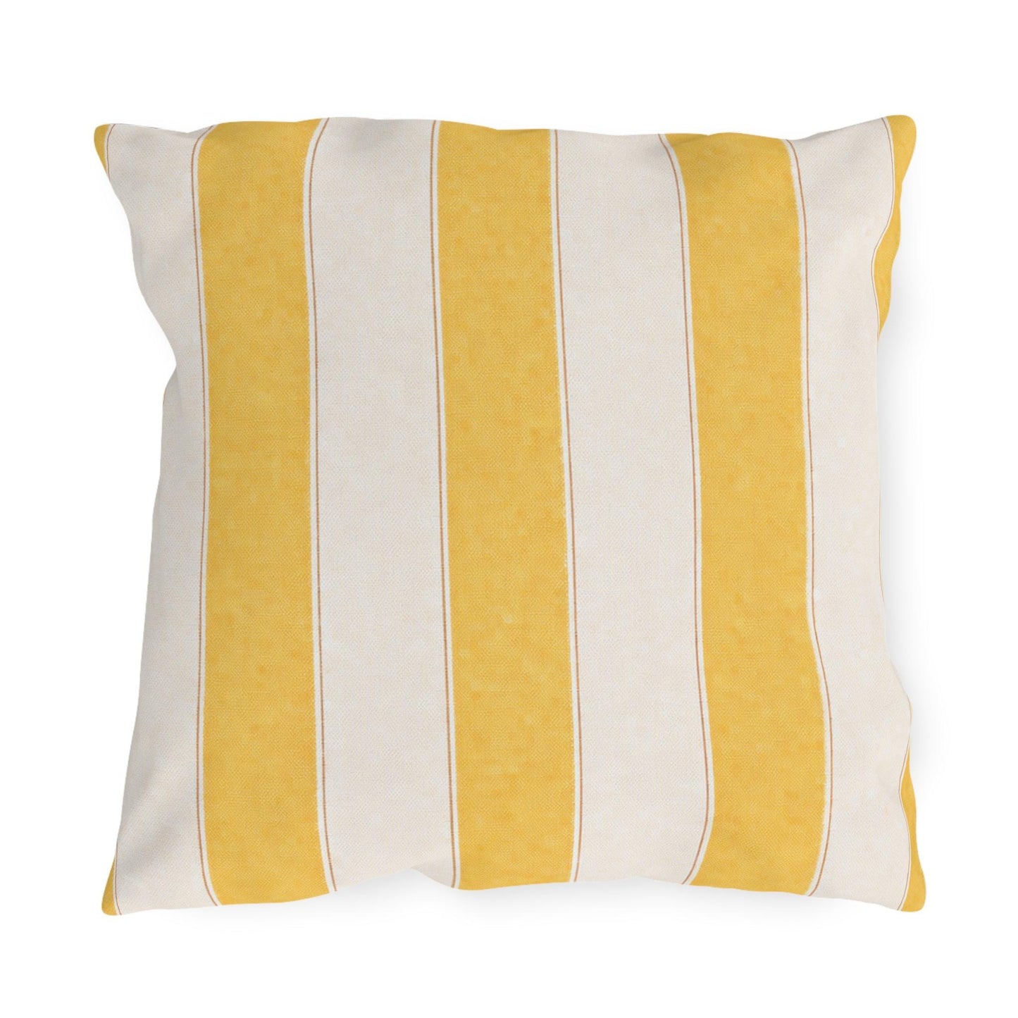 Cabana Yellow Stripe Poolside Resort Pillow | Outdoor Pillows | Coastal Patio Cushion