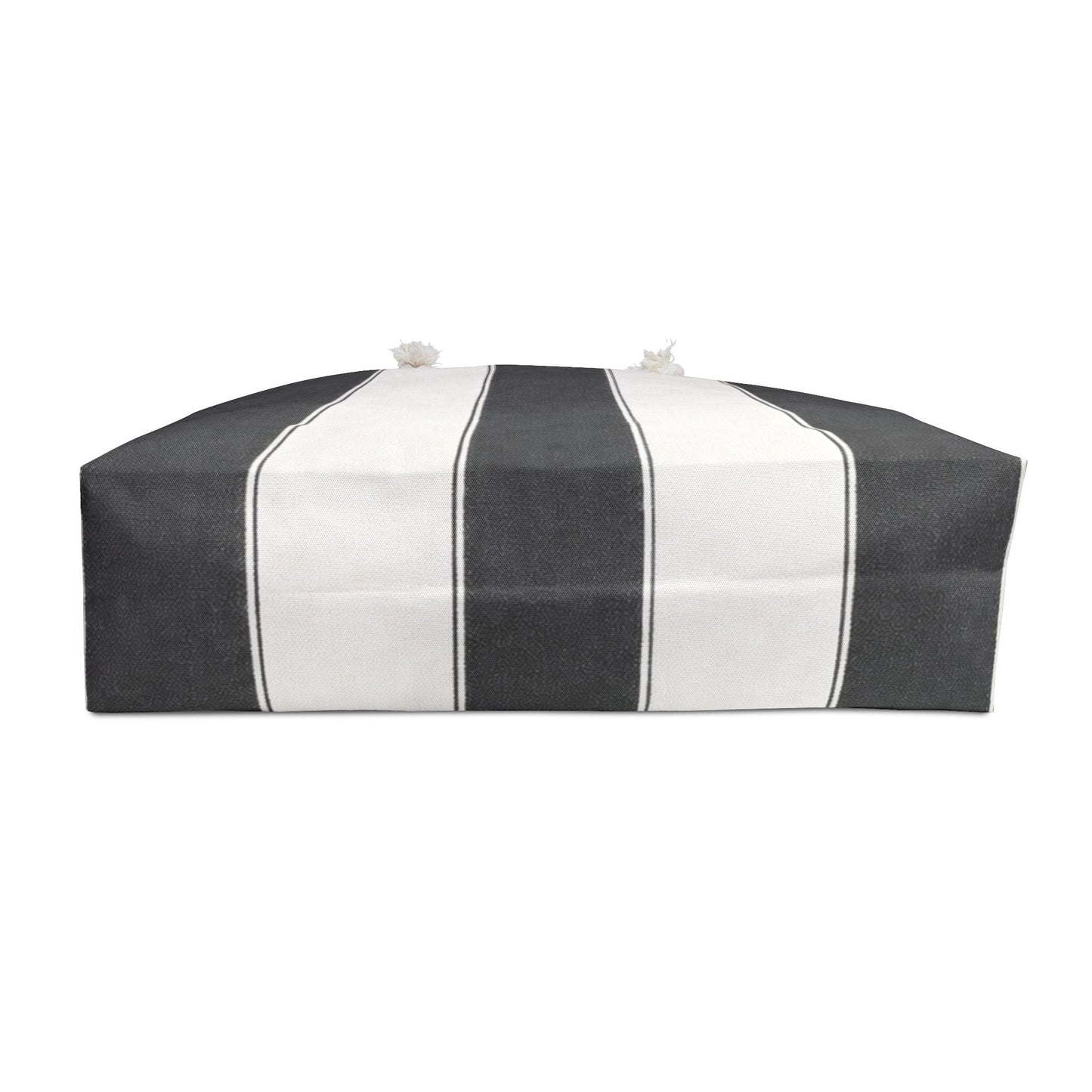 Cabana Poolside Black Stripe Resort Weekender Bag | Beach Tote for Towels, Makeup, Phone & Magazines