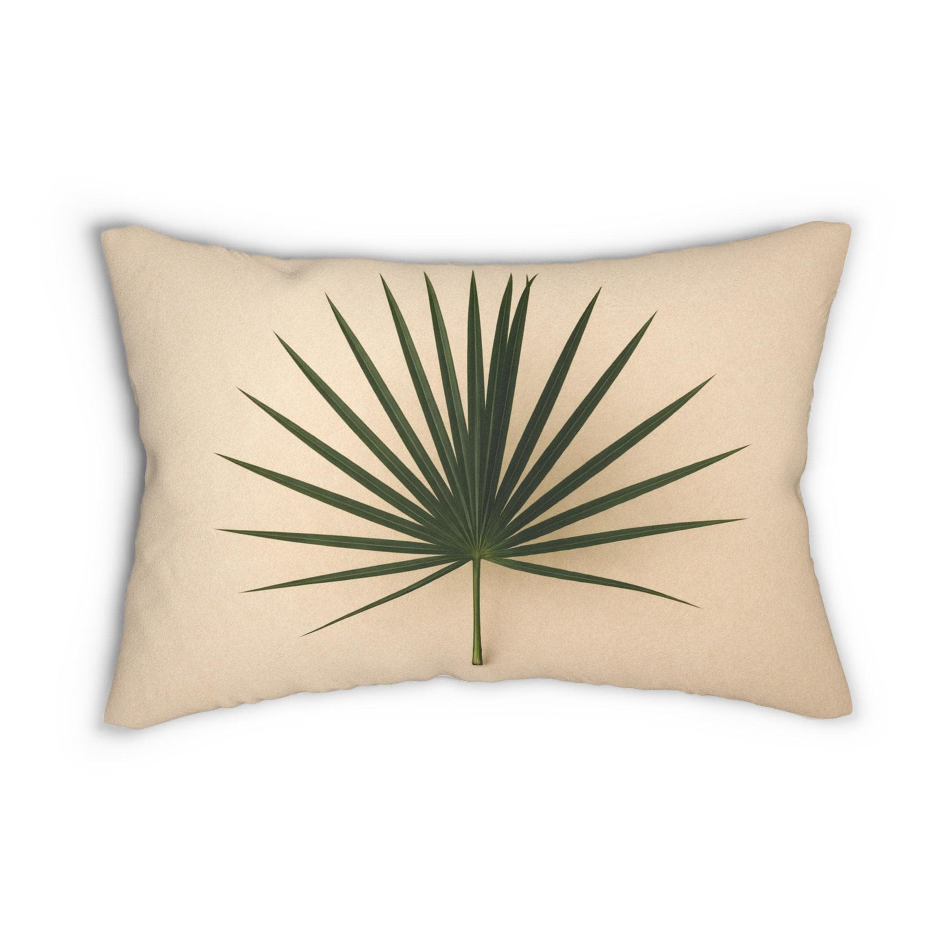 Palmetto Palm Coastal Lumbar Pillow | Sandy Beach Tan Throw