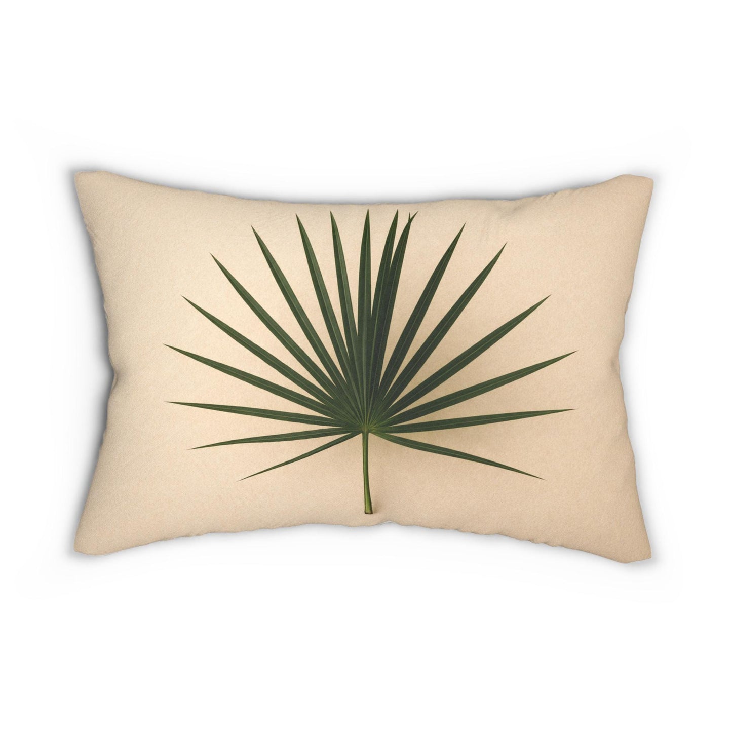 Palmetto Palm Coastal Lumbar Pillow | Sandy Beach Tan Throw