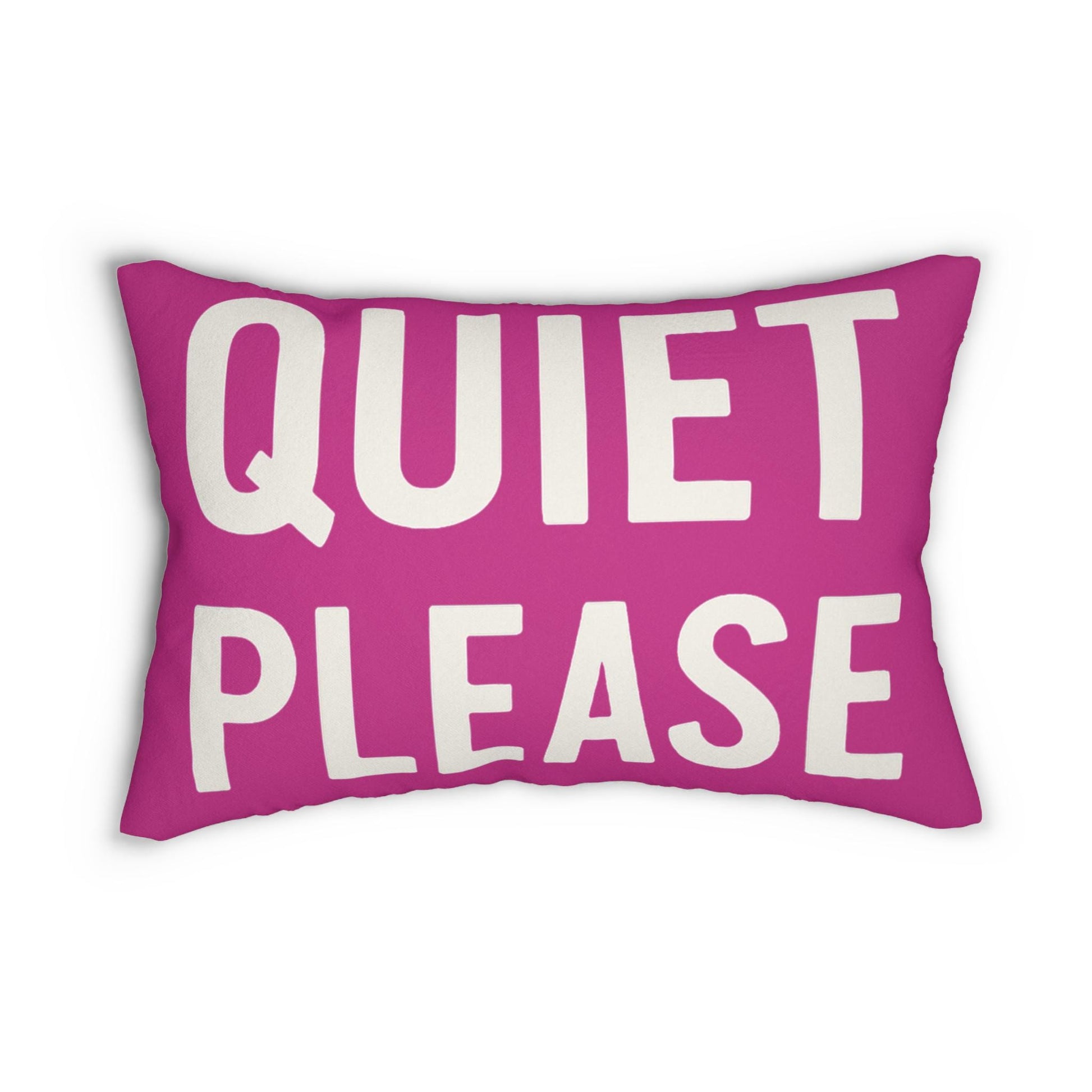 Girl Golf Decor Lumbar Pink Pillow, Quiet Please on front Golf Sign pillow and Quiet Please on back of pillow, Man Cave Decor, Funny Pillow