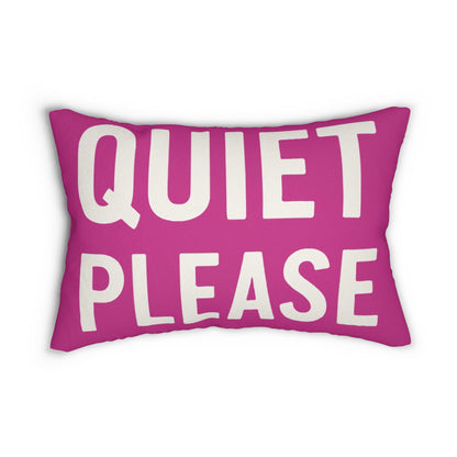 Girl Golf Decor Lumbar Pink Pillow, Quiet Please on front Golf Sign pillow and Quiet Please on back of pillow, Man Cave Decor, Funny Pillow