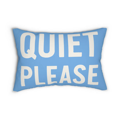 Boy Golf Decor Lumbar Blue Pillow, Quiet Please on front Golf Sign pillow and Quiet Please on back of pillow, Man Cave Decor, Funny Pillow