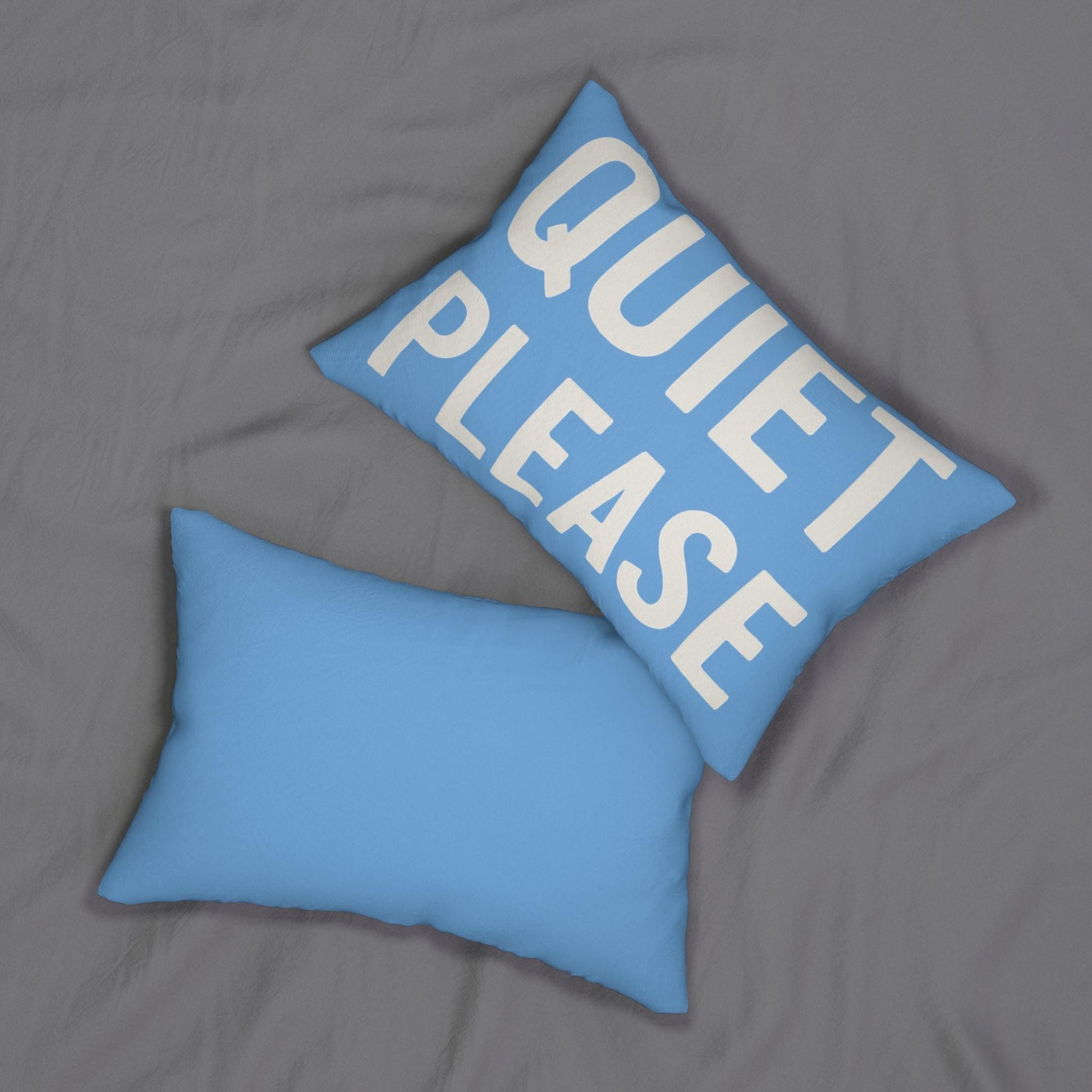Boy Golf Decor Lumbar Blue Pillow, Quiet Please on front Golf Sign pillow and Quiet Please on back of pillow, Man Cave Decor, Funny Pillow