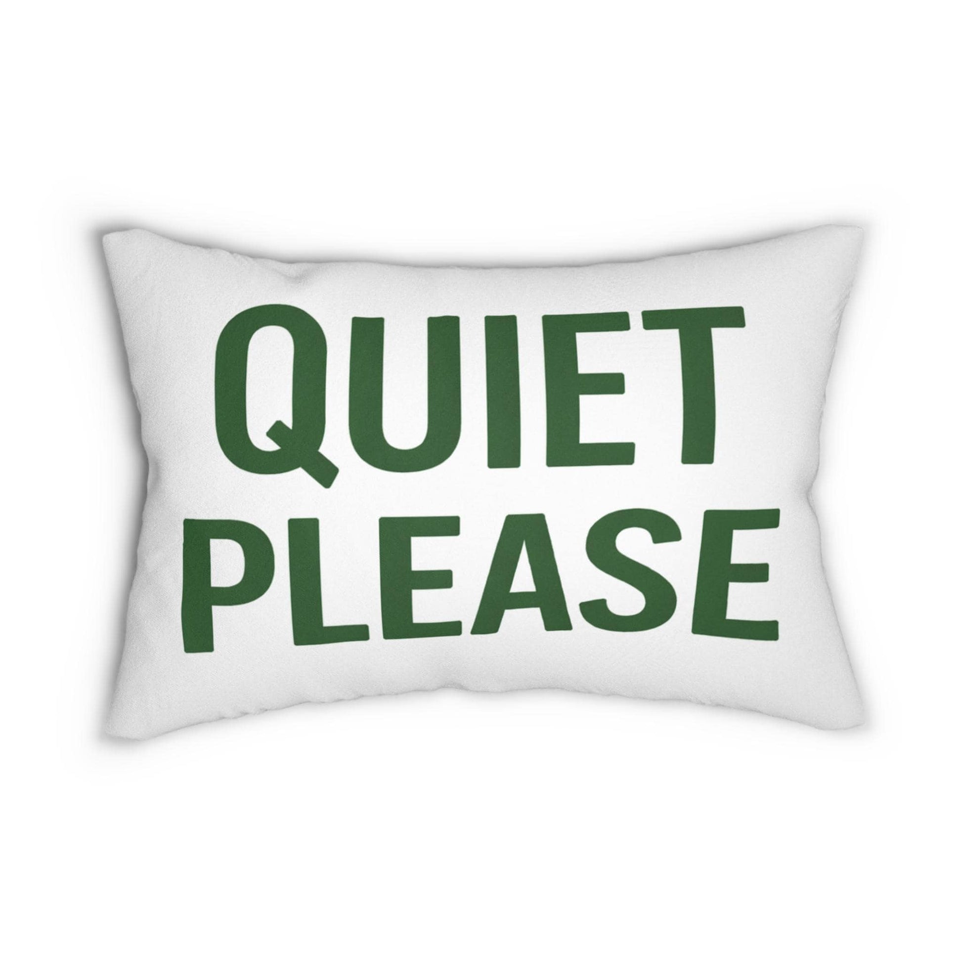 Fun Golf Decor Lumbar Pillow, Quiet Please on front Golf Sign pillow and Quiet Please on back of pillow, Man Cave Decor, Funny Pillow