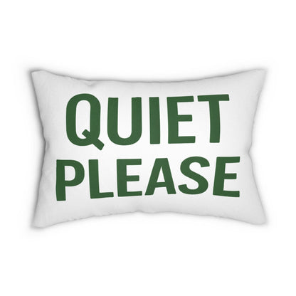 Fun Golf Decor Lumbar Pillow, Quiet Please on front Golf Sign pillow and Quiet Please on back of pillow, Man Cave Decor, Funny Pillow