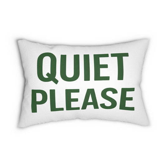 Fun Golf Decor Lumbar Pillow, Quiet Please on front Golf Sign pillow and Quiet Please on back of pillow, Man Cave Decor, Funny Pillow