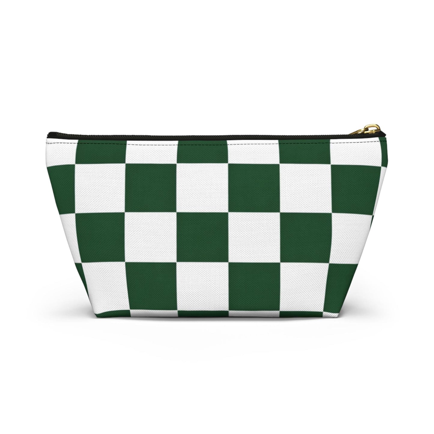 Green White Checkerboard Accessory Pouch