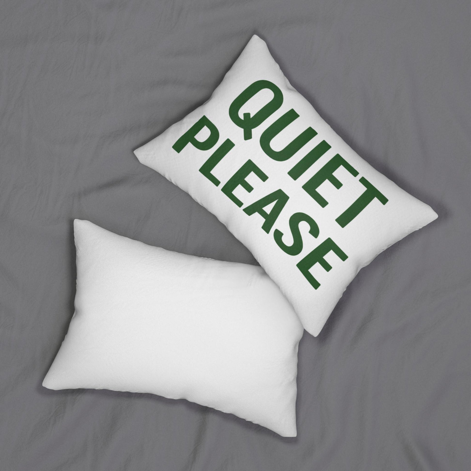 Fun Golf Decor Lumbar Pillow, Quiet Please on front Golf Sign pillow and Quiet Please on back of pillow, Man Cave Decor, Funny Pillow
