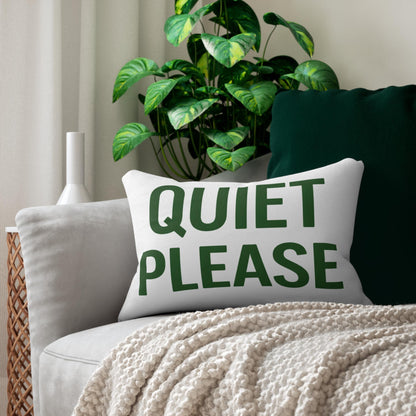 Fun Golf Decor Lumbar Pillow, Quiet Please on front Golf Sign pillow and Quiet Please on back of pillow, Man Cave Decor, Funny Pillow