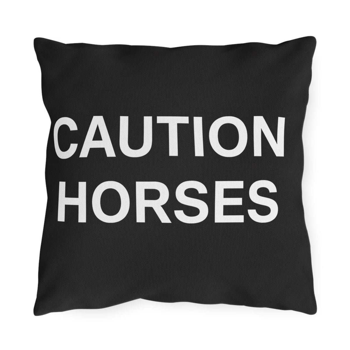 Caution Horses Outdoor Pillows | Warning Horse Silhouette Throw Pillow