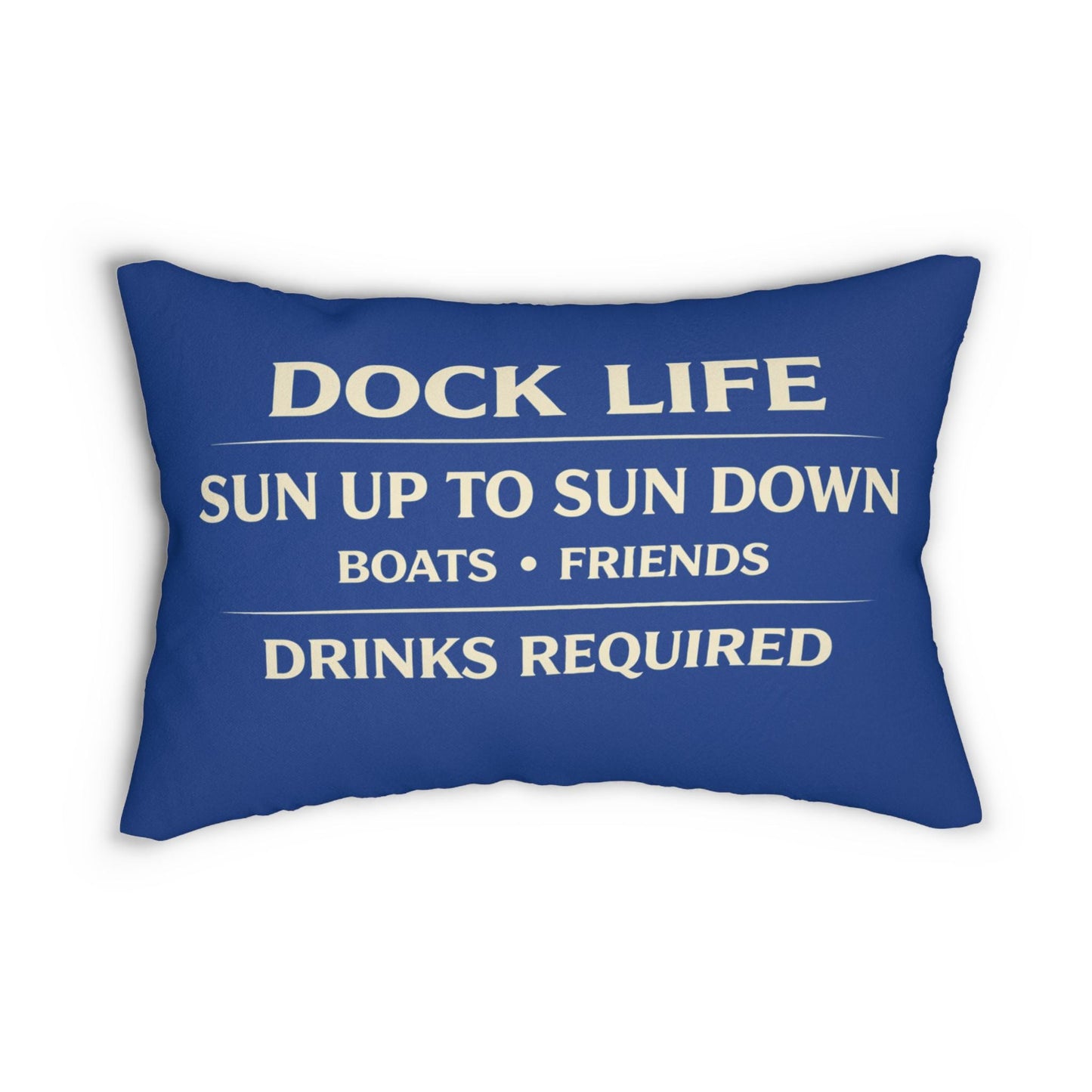 Dock Life 14x20 Lumbar Pillow Cover | Lake House Decor, Boating, Coastal Summer