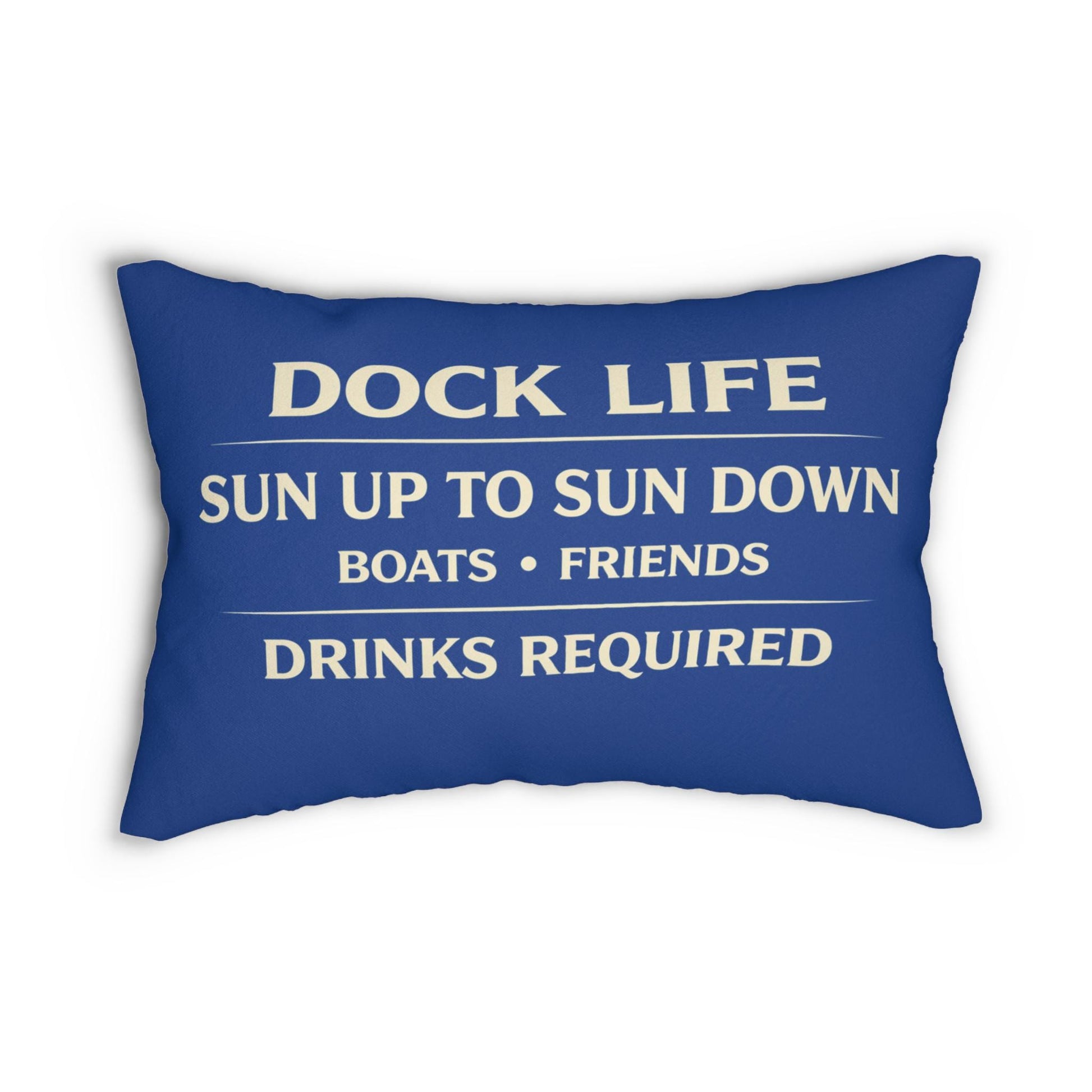 Dock Life 14x20 Lumbar Pillow Cover | Lake House Decor, Boating, Coastal Summer