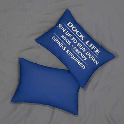 Dock Life 14x20 Lumbar Pillow Cover | Lake House Decor, Boating, Coastal Summer