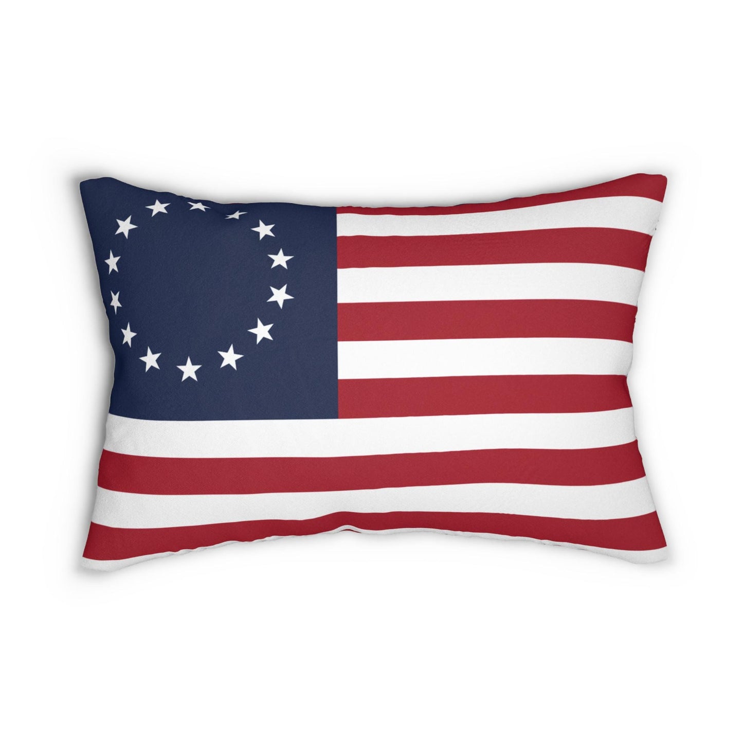 1776 and Modern USA Flag Lumbar Pillow | Reversible Patriotic Pillow