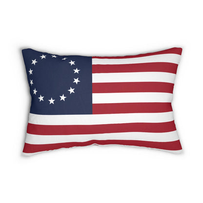 1776 and Modern USA Flag Lumbar Pillow | Reversible Patriotic Pillow