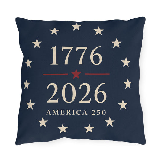 USA Flag Decor Outdoor Pillows | 250th Anniversary Patriotic Pillow