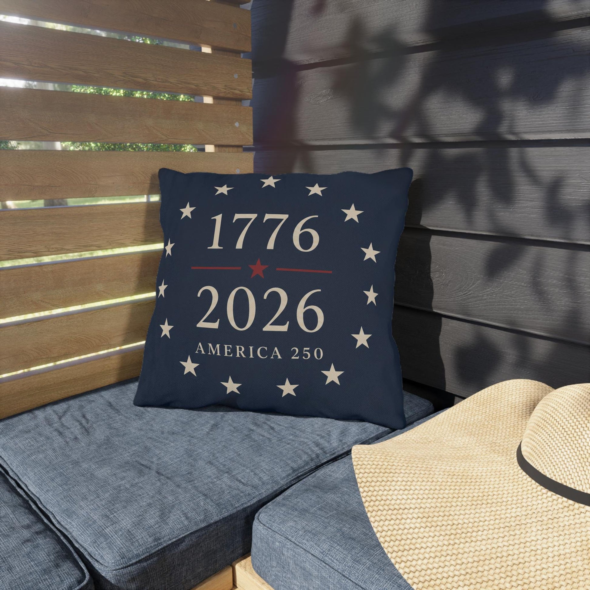 USA Flag Decor Outdoor Pillows | 250th Anniversary Patriotic Pillow